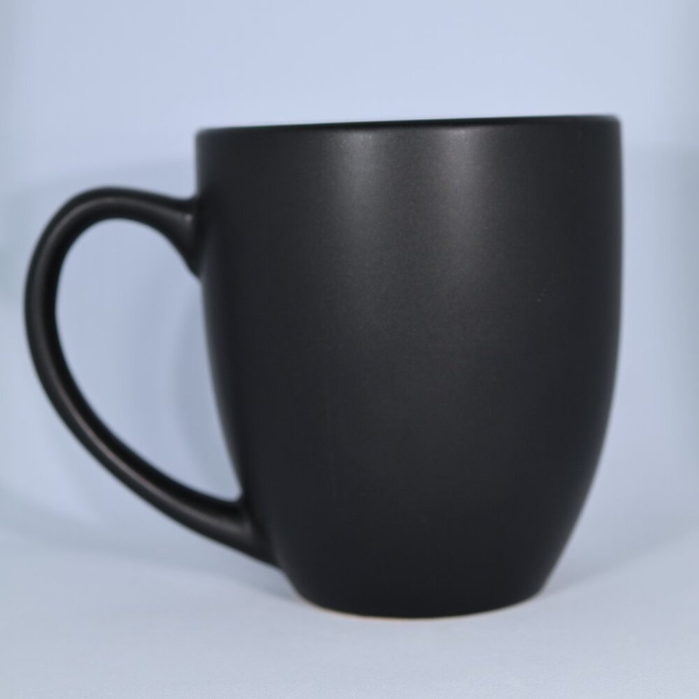 Ceramic Coffee Hot Chocolate Mug Large Letter "H" Monogram 16 OZ Cup Black & Red - Picture 3 of 6